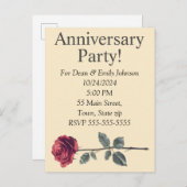 Anniversary party invitations インビテーションポストカード (正面/裏面)