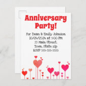 Anniversary party invitations インビテーションポストカード (正面/裏面)