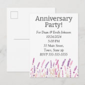 Anniversary party invitations インビテーションポストカード (正面/裏面)