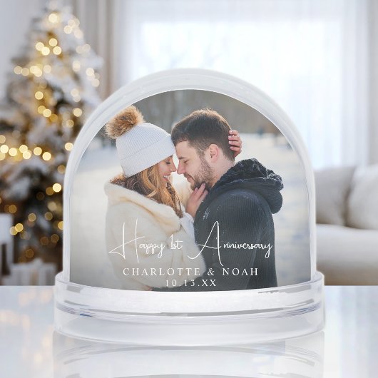 Anniversary Photo Snow Globe