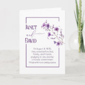 Anniversary Purple Flowering Branch カード (正面)