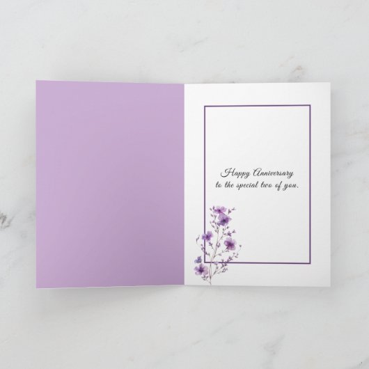 Anniversary Purple Flowering Branch カード (内部)