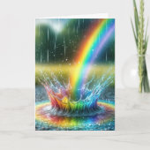 Anniversary Rainbow Splashing In a Puddle カード (正面)
