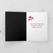 Anniversary Red Rose On Tuxedo Shirt カード (内部)