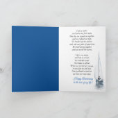 Anniversary Sailing Yacht On High Seas  カード (内部)