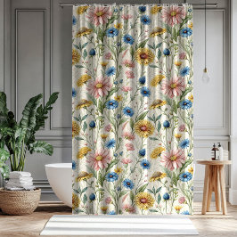 Anniversary Shower Curtain Soft Floral Surprise シャワーカーテン