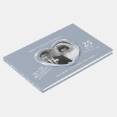 Anniversary Silverの結婚写真ハート25年 ゲストブック (コーナー)