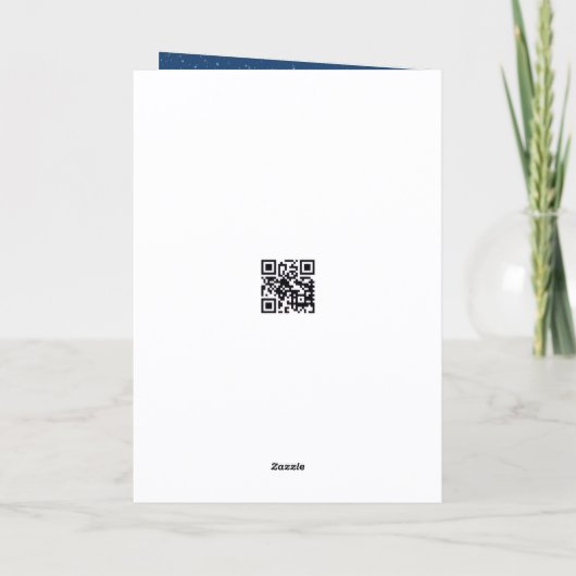 Anniversary Snowman Couple in Snowflakes カード (裏面)