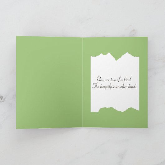 Anniversary Songbirds On a Fence Post  カード (内部)