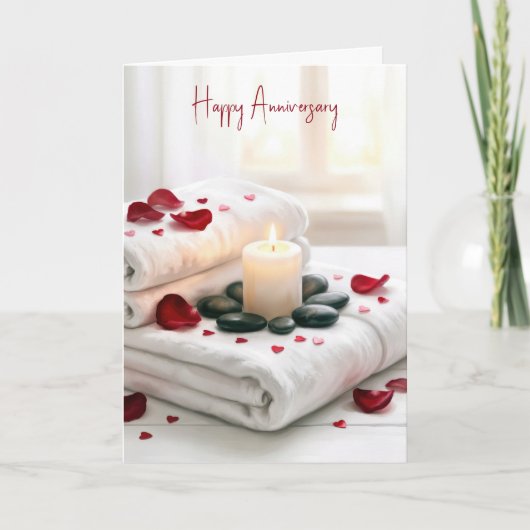 Anniversary Spa with Rose Petals カード (正面)