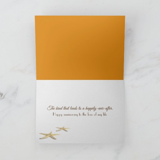 Anniversary Starfish on Sunset Beach カード (内部)