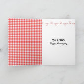 Anniversary Stick Figure Girl With Speech Bubble カード (内部)