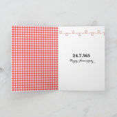 Anniversary Stick Figure Girl With Speech Bubble カード (内部)