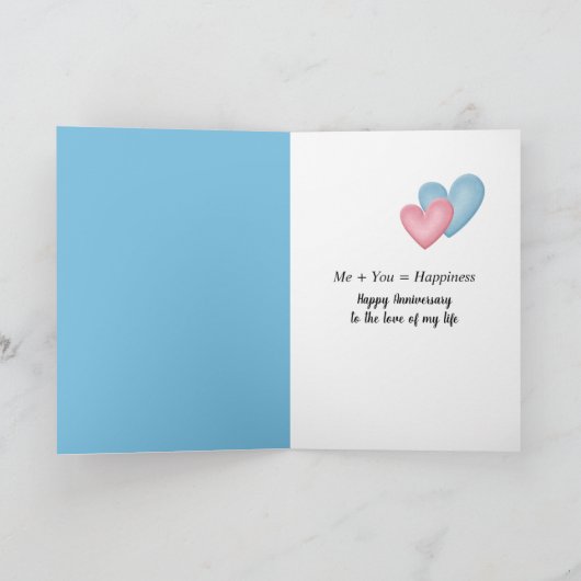 Anniversary Teddy Bears Flowers カード (内部)