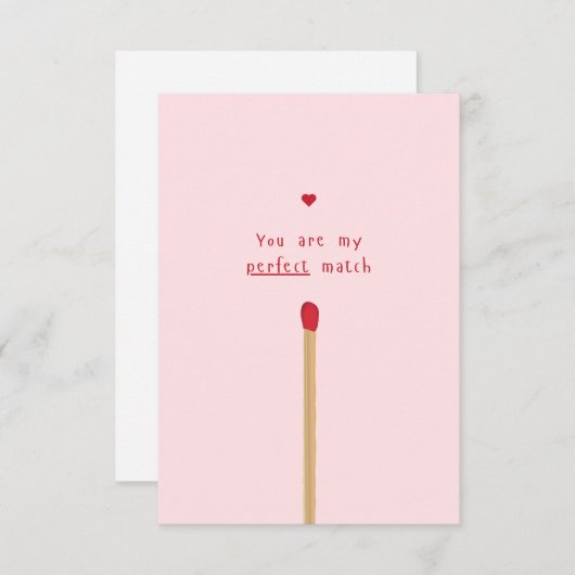 Anniversary Valentine Card, perfect match (正面/裏面)