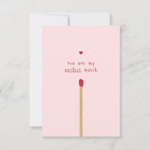 Anniversary Valentine Card, perfect match