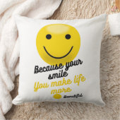 Anniversary & Valentine Couple Pillow | Cute Smile クッション (ブランケット)