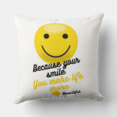 Anniversary & Valentine Couple Pillow | Cute Smile クッション (裏面)