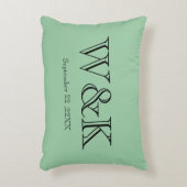 Anniversary wedding couple monogram initial accent アクセントクッション (正面(垂直))