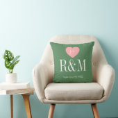 Anniversary wedding couple monogram initials クッション (椅子)