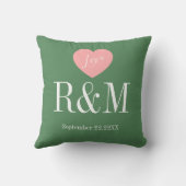 Anniversary wedding couple monogram initials クッション (裏面)