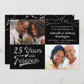 Anniversary # YEARS INTO FOREVERフォトシルバー 招待状 (正面/裏面)