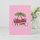 Annonce Jumeaux Filles It's Twins Cerises Bonnets  招待状 (スタンド正面)