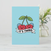 Annonce Jumeaux Garçons It's Twins Cerises Bonnets 招待状 (スタンド正面)