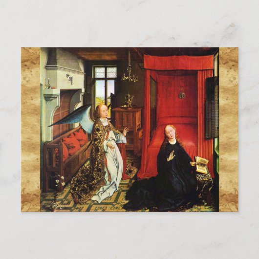 ANNOPUMENTATIONアーチャンエルガブリエル,ヴァージンパーチメント ポストカード (正面)