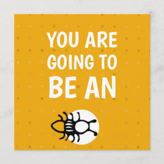 Announcement Card黄色い叔母さん 案内状