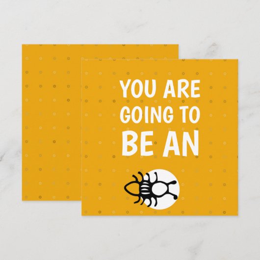 Announcement Card黄色い叔母さん 案内状 (正面/裏面)