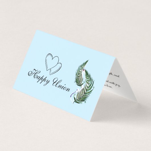 Announcement Wedding Folded Card Fern New Zealand  (正面)