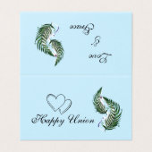 Announcement Wedding Folded Card Fern New Zealand  (外部フラット)