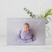 Announcing Baby Girl Photo Birth Announcements (スタンド正面)