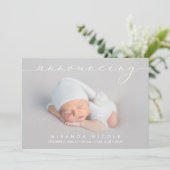 Announcing Baby Girl Photo Birth Announcements (スタンド正面)