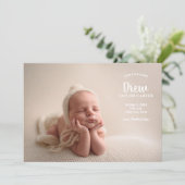 Announcing Our Baby Girl Photo Birth Announcement (スタンド正面)