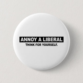 ANNOY A自由主義の.自考え身で 缶バッジ