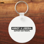 ANNOY A自由主義の.軍隊を支援 キーホルダー (正面)