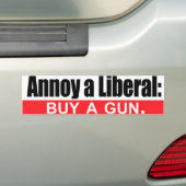 Annoy a 自由主義の -買銃 – .png バンパーステッカー (車上)