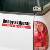 Annoy a 自由主義の -買銃 – .png バンパーステッカー (トラック上)