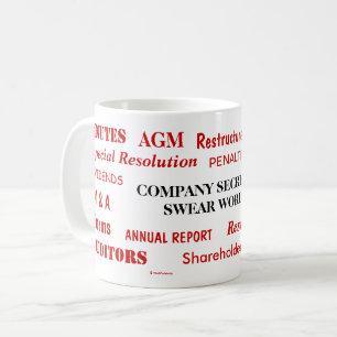 annoying Funny Company総務部長は不敬な言葉を コーヒーマグカップ