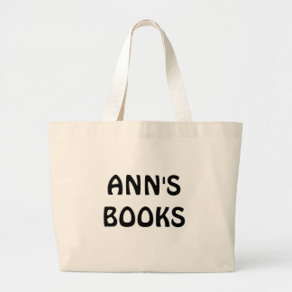 ANN'S BOOKS in Black Customizable on Tote Bag ラージトートバッグ
