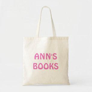 ANN'S BOOKS in Pink Customizable on Tote Bag トートバッグ