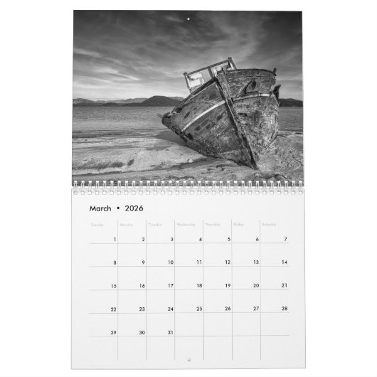 Annual Beautiful 2026 Calendar カレンダー (3月 2026)