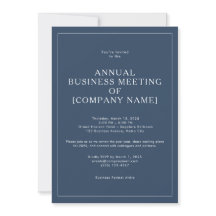 Annual Business Meeting Invitation Corporate Event