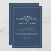 Annual Business Meeting Invitation Corporate Event 招待状 (正面/裏面)