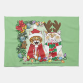 Annual Cat Christmas Photo キッチンタオル (横)