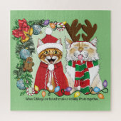 Annual Cat Christmas Photo ジグソーパズル (縦)