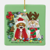 Annual Cat Christmas Photo セラミックオーナメント (裏面)