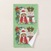 Annual Cat Christmas Photo バスタオルセット (ハンドタオル)